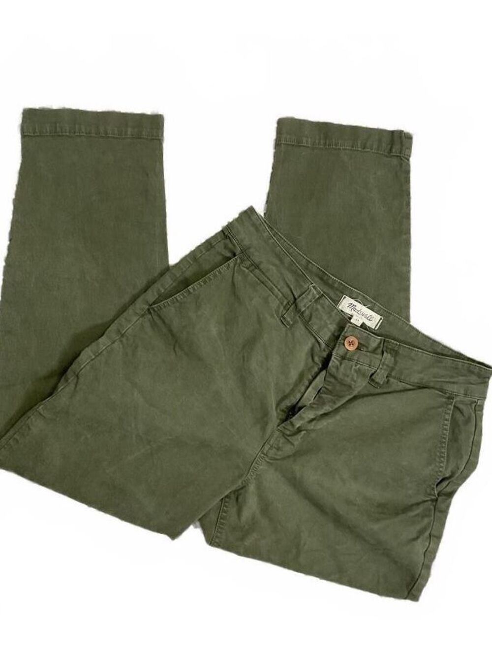 Madewell army green utility chino pants